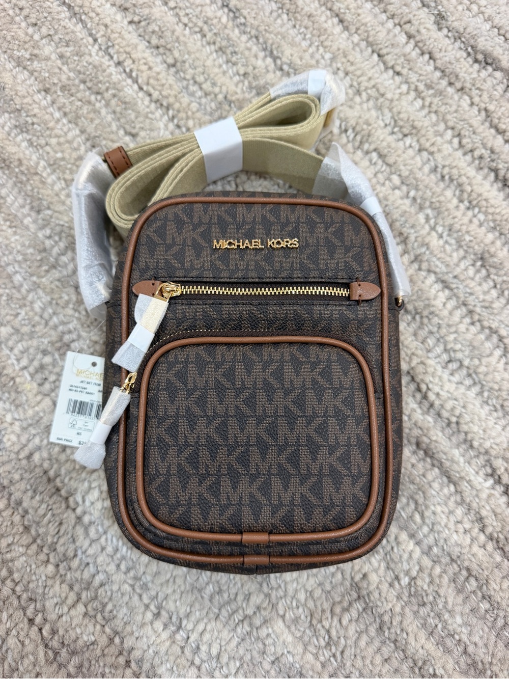Michael Kors Brown Signature Crossbody Bag